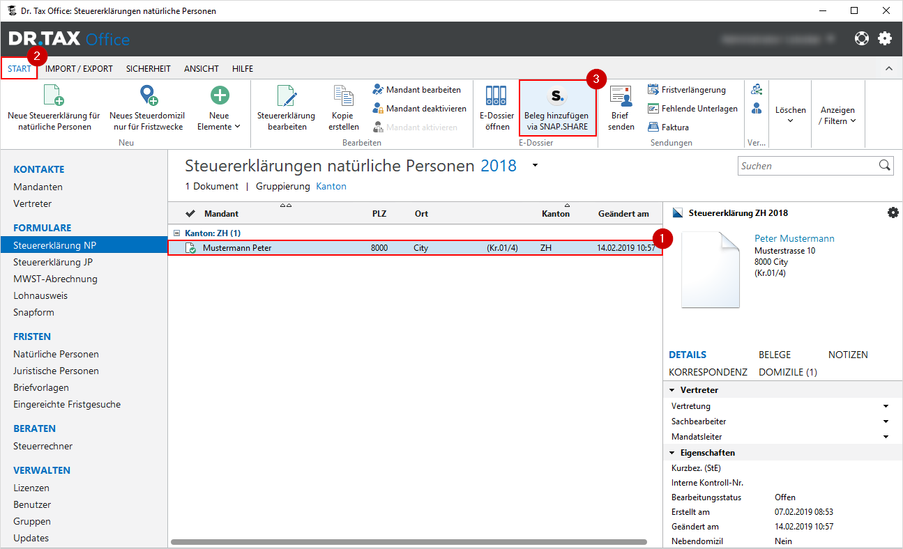 Belege Mit Snap Share An Steuererklarung Hinzufugen Dr Tax Helpdesk